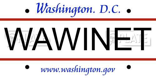 WAWINET District Of Columbia License Plate