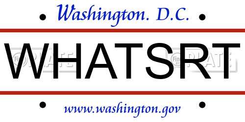 WHATSRT District Of Columbia License Plate