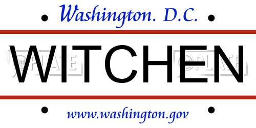 WITCHEN District Of Columbia License Plate