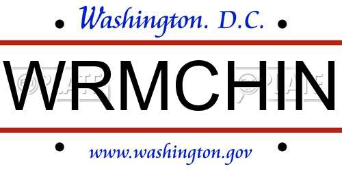 WRMCHIN District Of Columbia License Plate