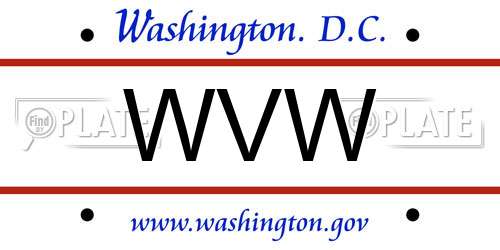 WVW District Of Columbia License Plate