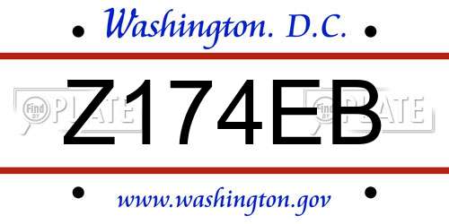 Z174EB District Of Columbia License Plate
