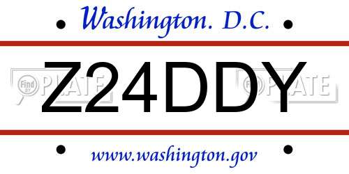 Z24DDY District Of Columbia License Plate