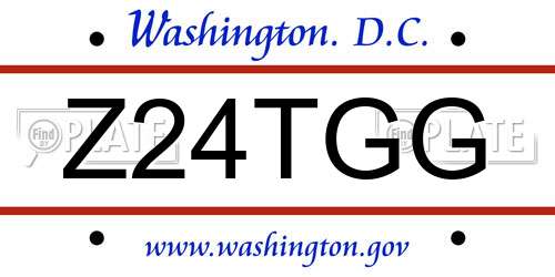 Z24TGG District Of Columbia License Plate