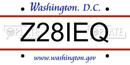 Z28IEQ District Of Columbia License Plate