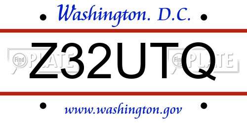 Z32UTQ District Of Columbia License Plate