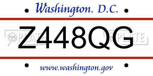Z448QG District Of Columbia License Plate