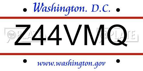 Z44VMQ District Of Columbia License Plate