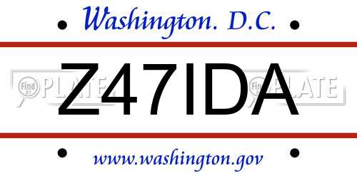 Z47IDA District Of Columbia License Plate