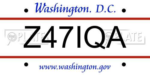 Z47IQA District Of Columbia License Plate