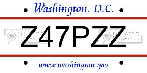 Z47PZZ District Of Columbia License Plate