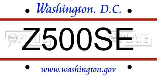 Z500SE District Of Columbia License Plate