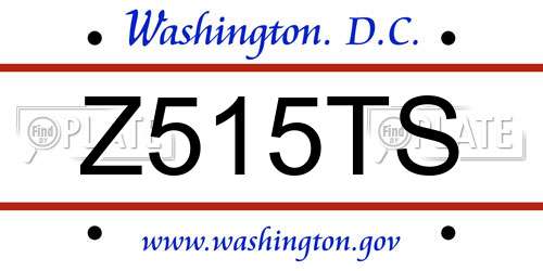 Z515TS District Of Columbia License Plate