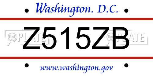 Z515ZB District Of Columbia License Plate