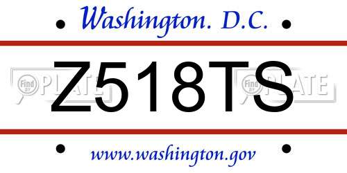 Z518TS District Of Columbia License Plate