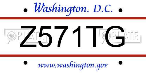 Z571TG District Of Columbia License Plate