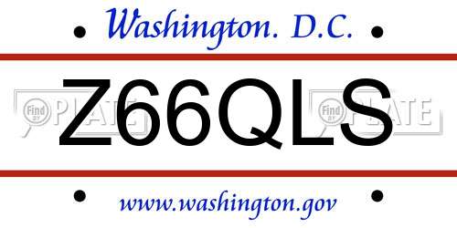 Z66QLS District Of Columbia License Plate