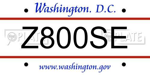Z800SE District Of Columbia License Plate