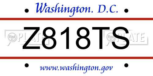 Z818TS District Of Columbia License Plate