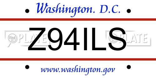 Z94ILS District Of Columbia License Plate