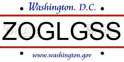 ZOGLGSS District Of Columbia License Plate