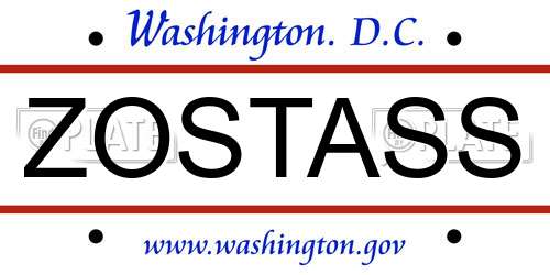 ZOSTASS District Of Columbia License Plate