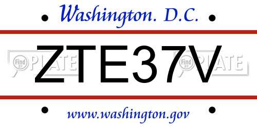 ZTE37V District Of Columbia License Plate