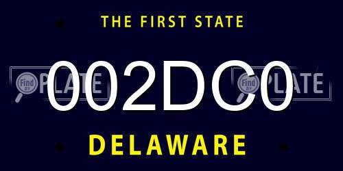 002DC0 Delaware License Plate
