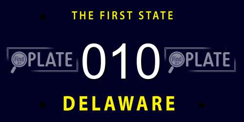 010 Delaware License Plate