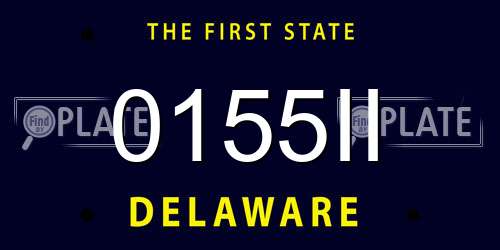 0155II Delaware License Plate
