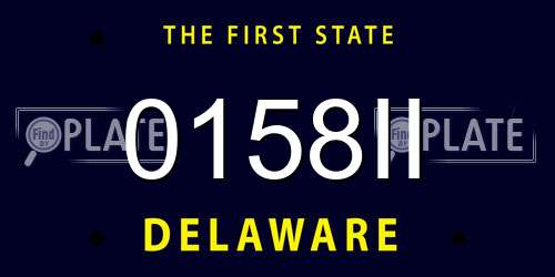 0158II Delaware License Plate