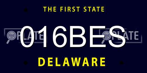 016BES Delaware License Plate