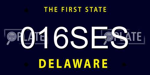 016SES Delaware License Plate