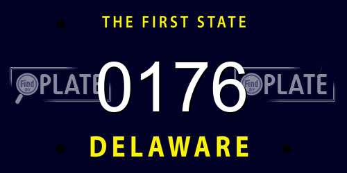 0176 Delaware License Plate