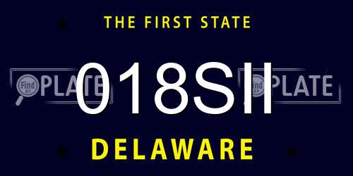 018SII Delaware License Plate