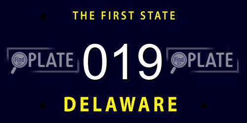 019 Delaware License Plate