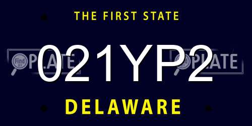 021YP2 Delaware License Plate