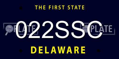 022SSC Delaware License Plate