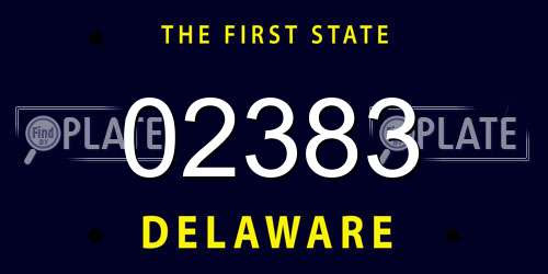 02383 Delaware License Plate
