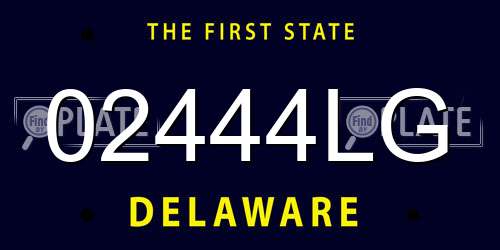 02444LG Delaware License Plate