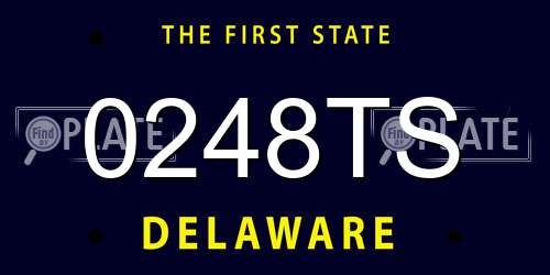 0248TS Delaware License Plate