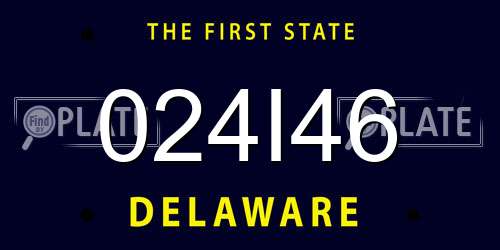 024I46 Delaware License Plate
