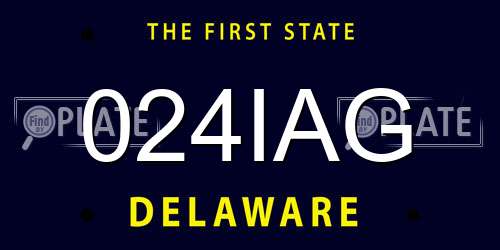 024IAG Delaware License Plate