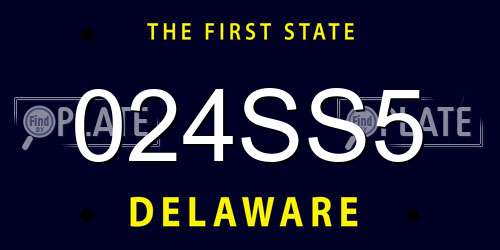 024SS5 Delaware License Plate