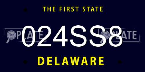 024SS8 Delaware License Plate