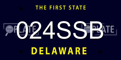 024SSB Delaware License Plate