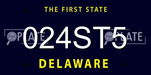 024ST5 Delaware License Plate
