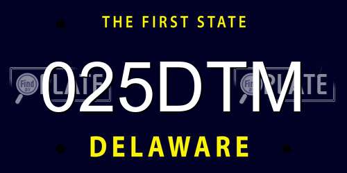 025DTM Delaware License Plate