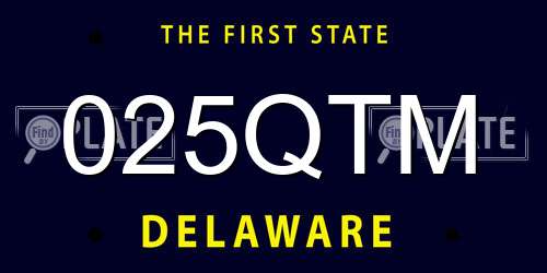 025QTM Delaware License Plate