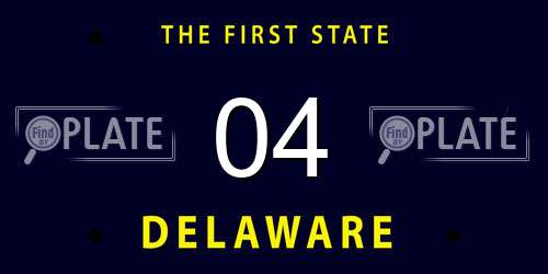 04 Delaware License Plate